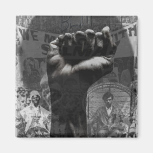 Black Power Montage Magnet