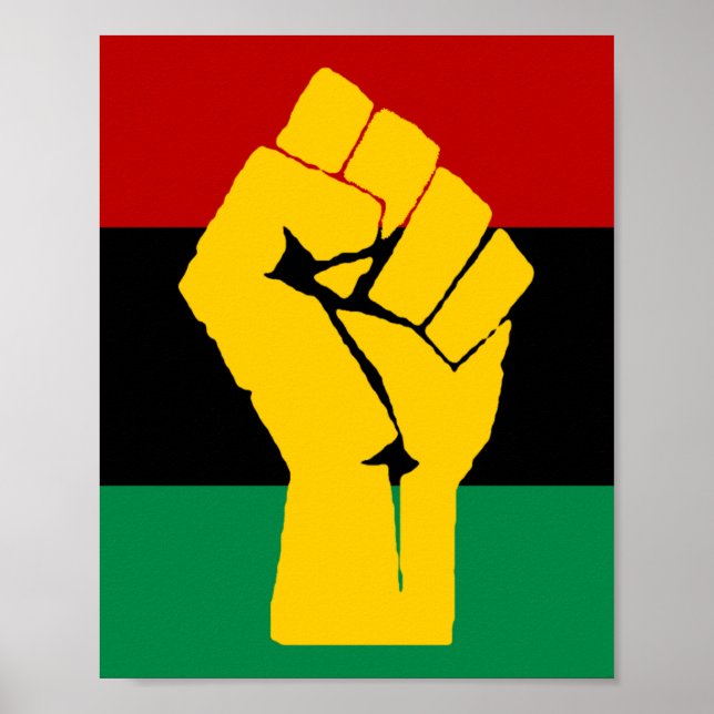 Black Power Pan African Flag Poster (Front)