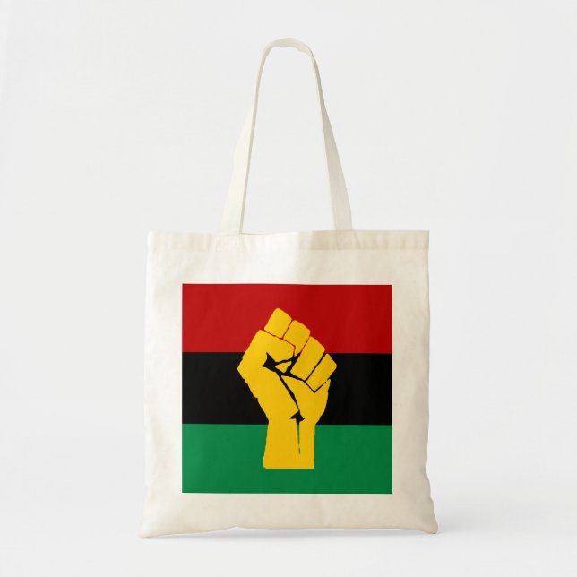 Black Power Pan African Flag Tote Bag (Front)