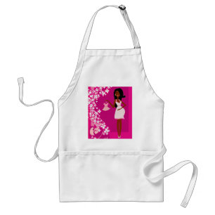 black pregnant woman standard apron