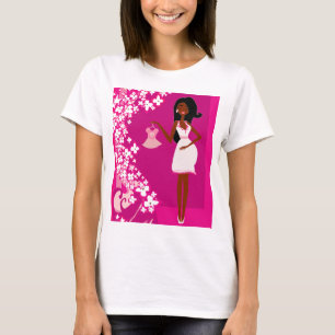 black pregnant woman T-Shirt