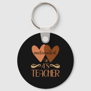 Black Preschool 4 S Daycare Teacher Black History  Key Ring
