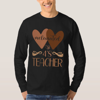 Black Preschool 4 s Daycare Teacher Black History T-Shirt