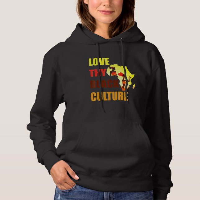 Black Pride African American Black Power Afrocentr Hoodie (Front)