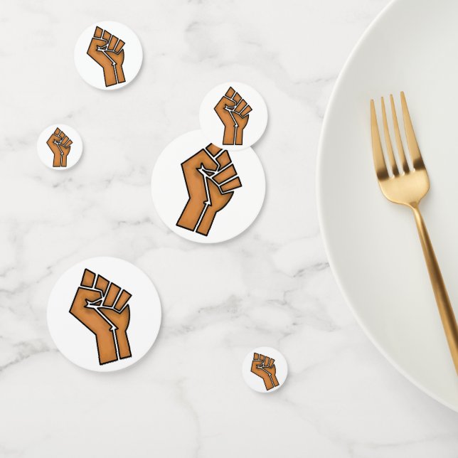 black pride fist unity history unity African brown Confetti (Group)