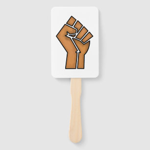 black pride fist unity history unity African brown Hand Fan