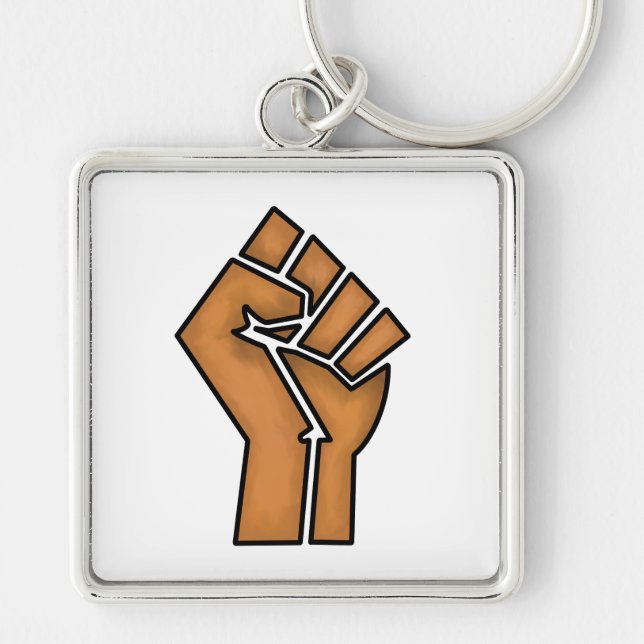 black pride fist unity history unity African brown Key Ring (Front)