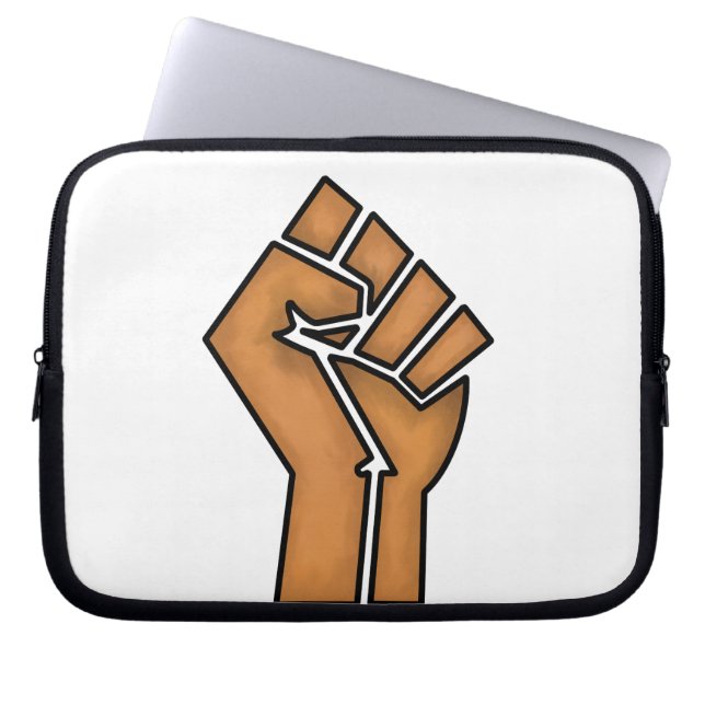 black pride fist unity history unity African brown Laptop Sleeve (Front)