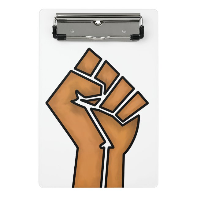 black pride fist unity history unity African brown Mini Clipboard (Front)