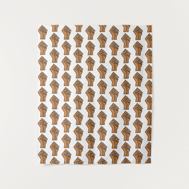 black pride fist unity history unity African brown Tapestry (Front)