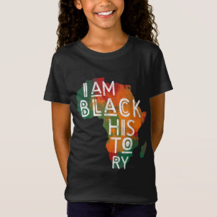 Black Pride Gifts I Am Black History African Ameri T-Shirt