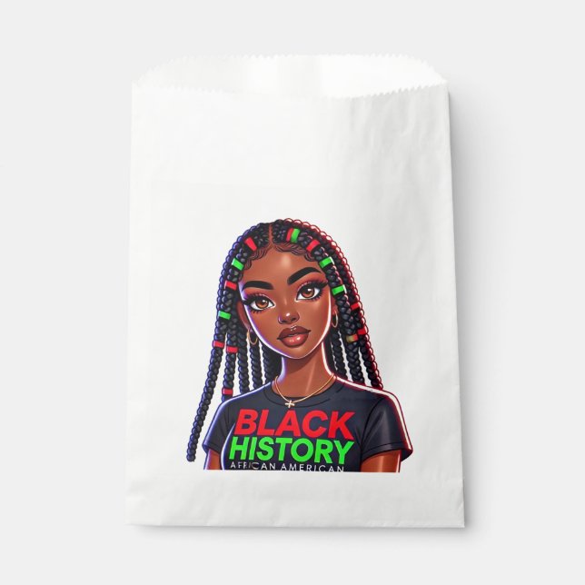 Black Pride Lady  Favour Bags (Front)