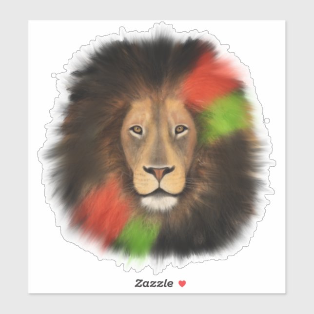 black pride lion red green unity jungle cat king  (Sheet)