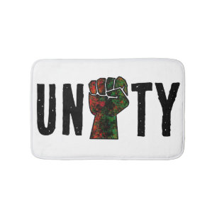black pride red green fist pan African flag unity Bath Mat
