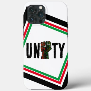 black pride red green fist pan African flag unity  iPhone 13 Pro Max Case