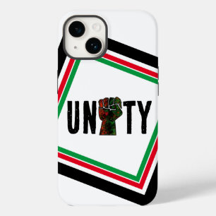 black pride red green fist pan African flag unity  Case-Mate iPhone 14 Case