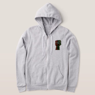 black pride red green fist pan African flag unity Hoodie