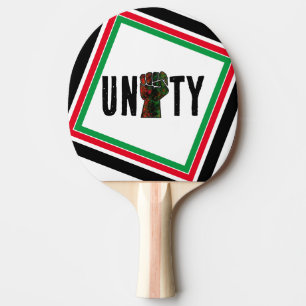 black pride red green fist pan African flag unity Ping Pong Paddle