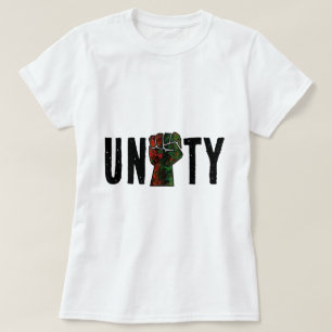 black pride red green fist pan African flag unity  T-Shirt
