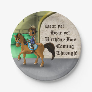 Black Prince Birthday Paper Plate