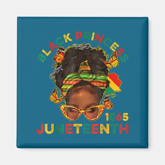 Black princes juneteenth 1865 history month magnet (Front)