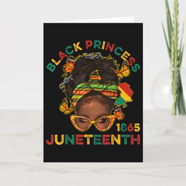 Black Princes Juneteenth 1865 History Month Melani Card (Front)