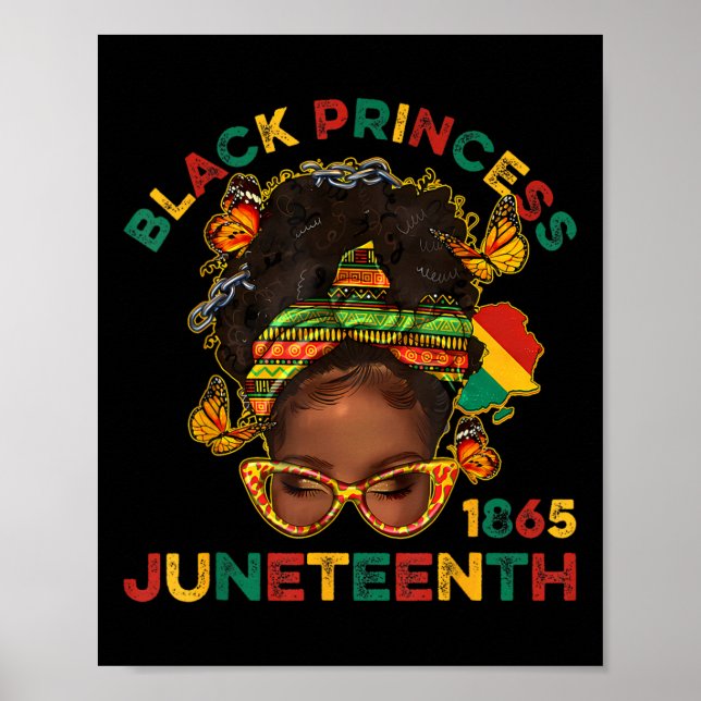 Black Princes Juneteenth 1865 History Month Melani Poster (Front)