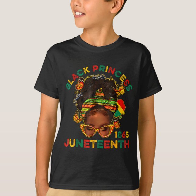 Black princes juneteenth 1865 history month T-Shirt (Front)