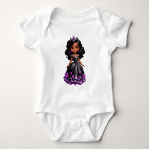 Black Princess Baby Bodysuit
