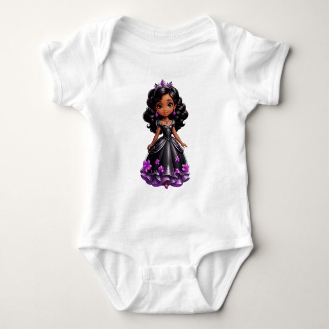 Black Princess Baby Bodysuit (Front)