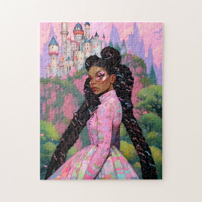 Black Princess Fantasy Art Jigsaw Puzzle (Vertical)