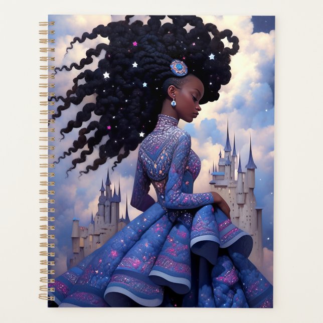 Black Princess Fantasy Art Planner (Front)