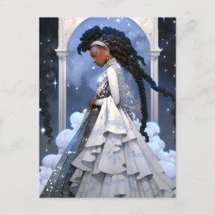 Black Princess Fantasy Art Postcard