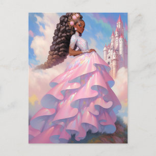 Black Princess Fantasy Art Postcard