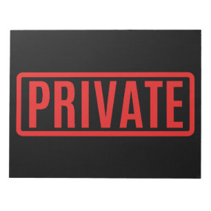 Black Private Notepad