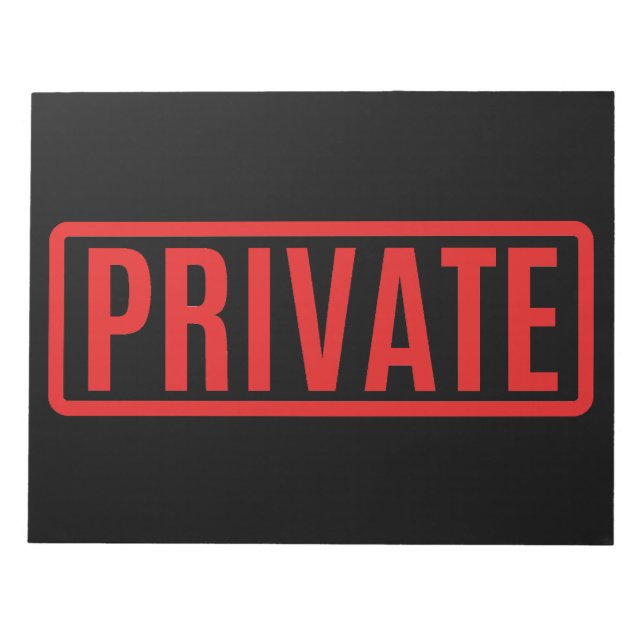 Black Private Notepad (Front)