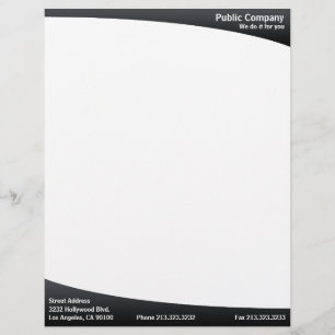 Black Professional Business Letterhead Design