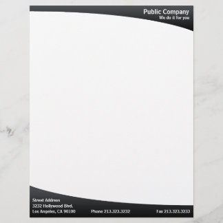 Black Professional Business Letterhead Design