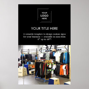 Black Professional Business Logo Promotional Poster