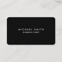 Black Professional Elegant Modern Plain Simple