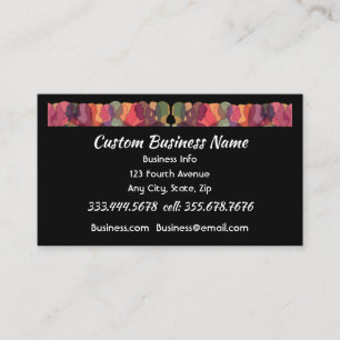 Black Professional Personnel Mgr, HR Mgr, Business Card
