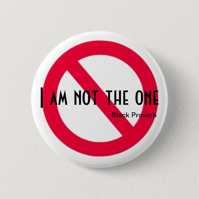 Black Proverb Button (Front)