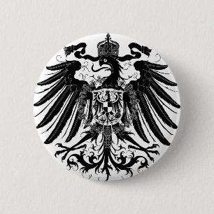 Black Prussian Eagle 6 Cm Round Badge