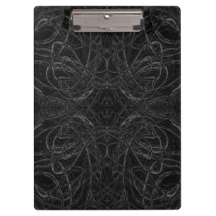 Black psychedelic pattern clipboard