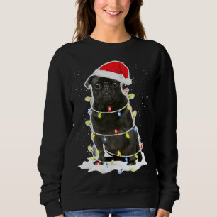 Black Pug Christmas Light Classic T-Shirt 134 Sweatshirt