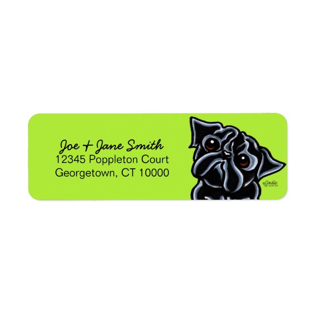 Black Pug Face Lime (Front)