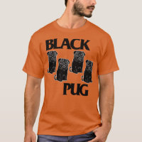 Black Pug Flag Punk Rock Dog Grumble Design