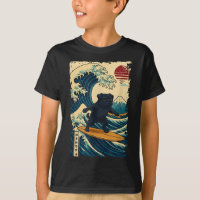 Black Pug Japanese Kanagawa Wave Surfing Japan Mum