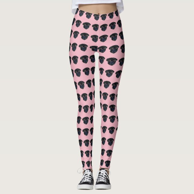 Black Pug Leggings (Front)
