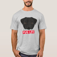 Black Pug Life T-Shirt